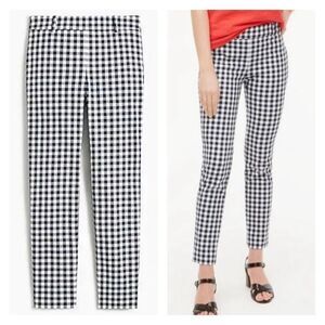 J. Crew‎ Women's Houndstooth Mid-Rise Cropped Winnie Pant Black White Size 4